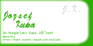 jozsef kupa business card